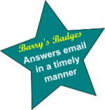Barry's badge for answering email promptly