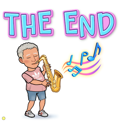 Barry's Bitmoji indicating his happiness that this series is ending.