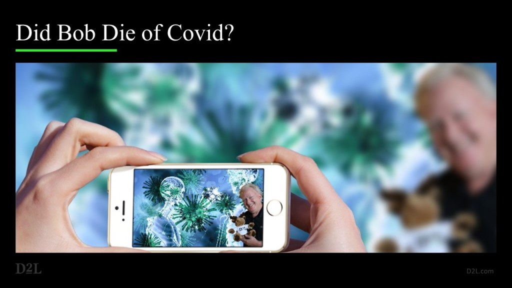 Photo of Barry, Moose, and a bunch of Covid virus molecules