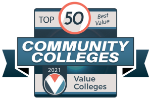 Logo of the Top 50 Community Colleges ranking.