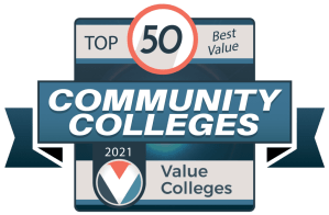 Logo of the Top 50 Community Colleges ranking.
